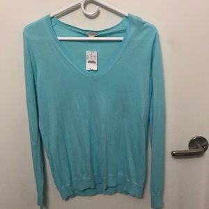 J. Crew baby blue sweater - great for spring!